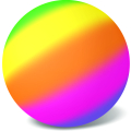 Míč tříbarevný Fluo 14 cm