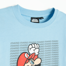                             Tričko s krátkým rukávem Super Mario -světle modré                        