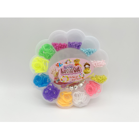 Sada gumiček a korálků 365 ks na výrobu náramků Loom Band