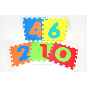 Měkké bloky čtverce čísla 30cm 10ks/set 