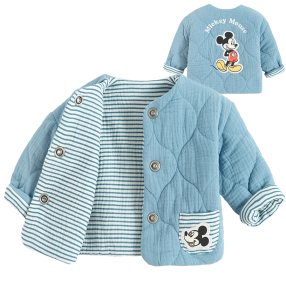 Oboustranná propínací mikina Mickey Mouse -modrá