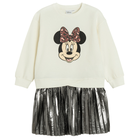 Šaty s dlouhým rukávem Minnie- bílé