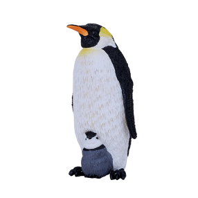 Tučňák císařský s mládětem figurka