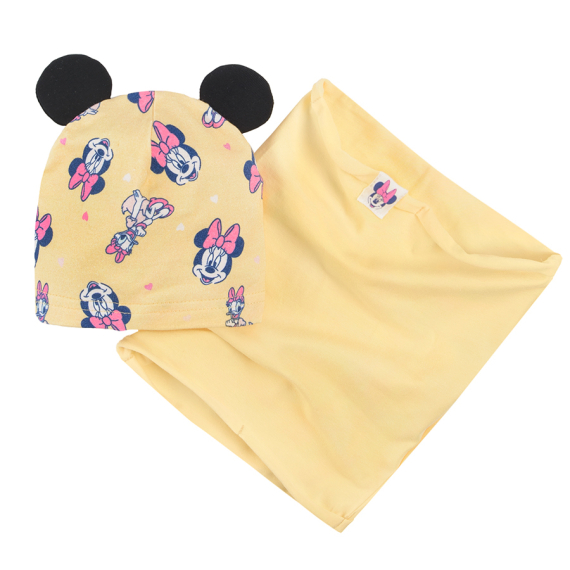Set čepice a šátku Minnie- žlutý                    